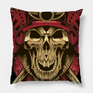 skull samurai Pillow