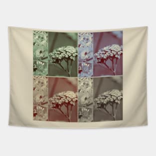 Vintage Retro Flower Collage Tapestry