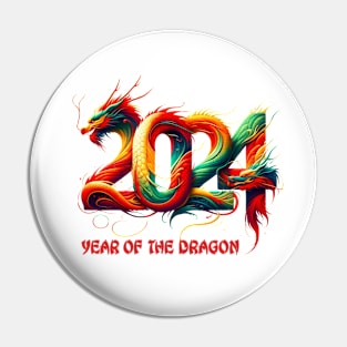 Chinese New Year of Dragon 2024 Dragon Tshirt Year Dragon Shirt Chinese New Year 2024 Youth Year of Dragon Tee Lunar New Year Zodiac 2024 T-Shirt Pin