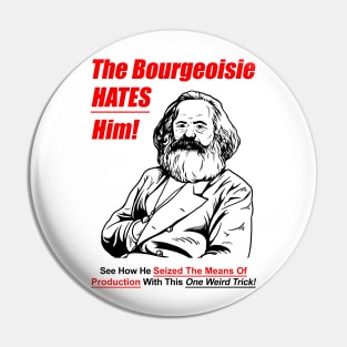 The Bourgeoisie Hates Him Pin