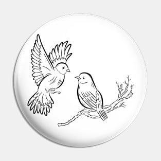 two birds Pin