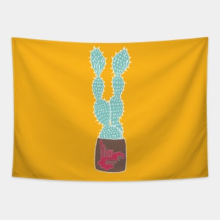 Cacti in art pot Tapestry