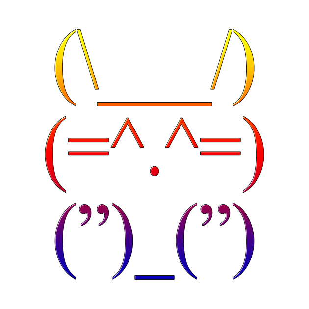 Super Cute Bunny Ascii Art by GingerGear12