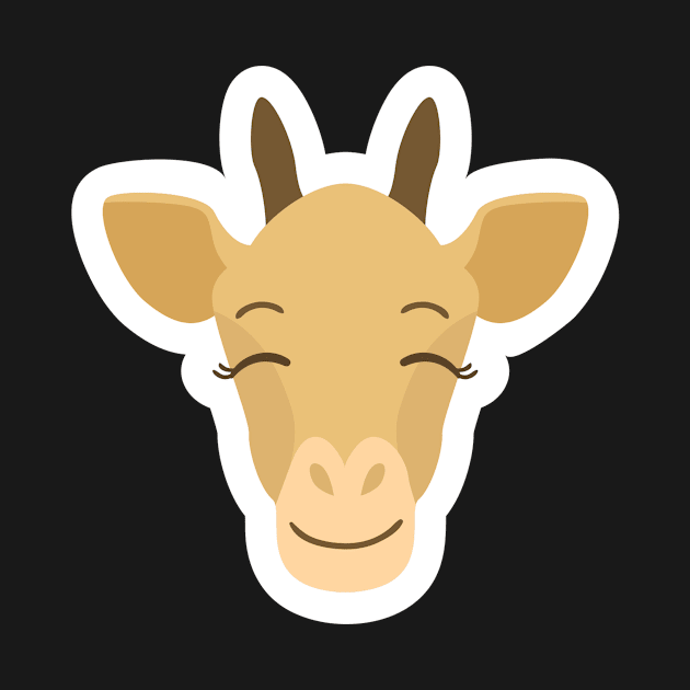 Happy head of a giraffe by EarlAdrian