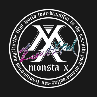 MONSTA X Beautiful World Tour US Stops Logo V3 T-Shirt