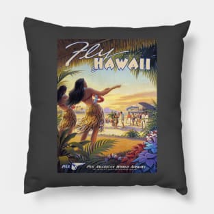 Vintage Travel Poster - Hawaii Pillow