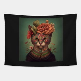 Cat like Frida Tapestry