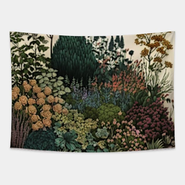 Beautiful Wildflowers garden Tapestry by teehood