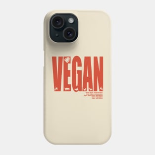 Vegan Statement in Orange Phone Case