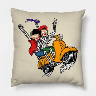 ride a scooter with my best friends Pillow