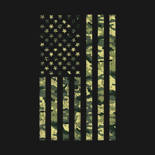 Camo American Flag Usa Camouflage Patriotic American Flag by lam-san-dan