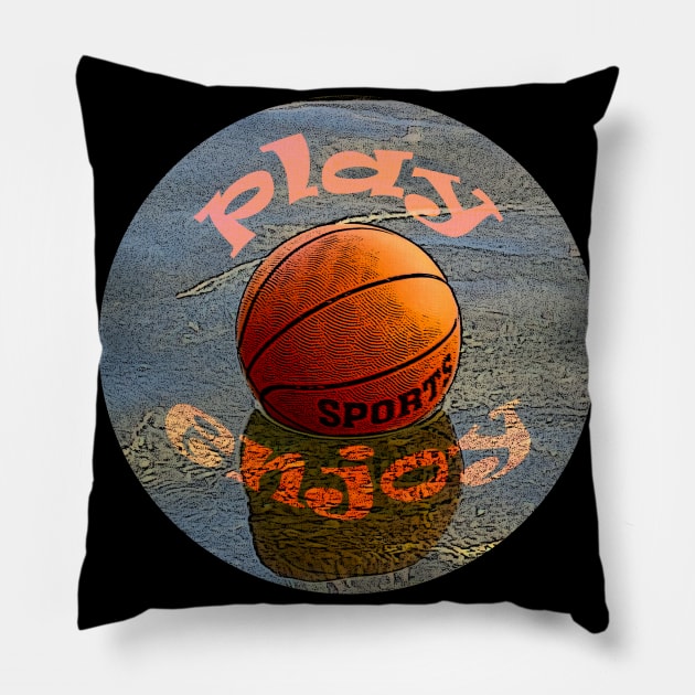 basketball Pillow by rickylabellevie