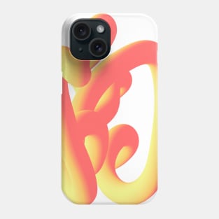 Fluid geometric orange abstract shape worm Phone Case