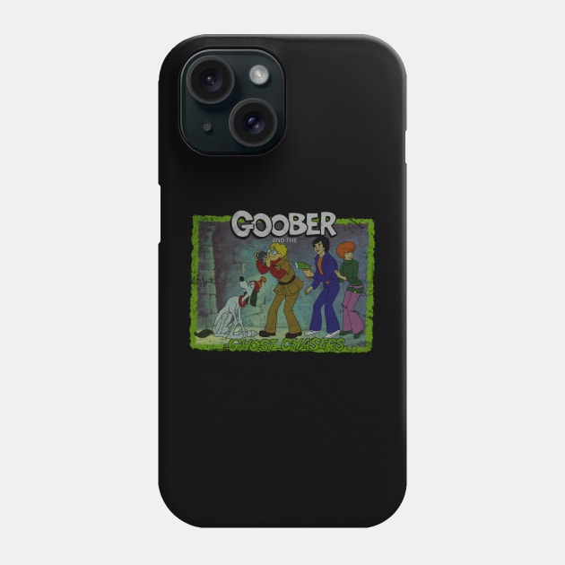 Retro Cartoon Ghost Dog and Chasers Phone Case by Tricera Tops