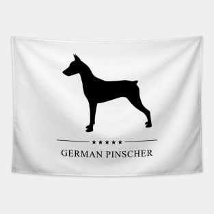 German Pinscher Black Silhouette Tapestry