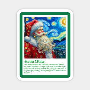 Santa Claus in starry night Magnet