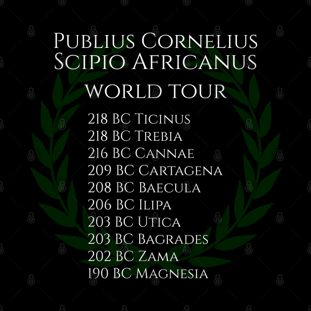 Punic Wars Shirt - Scipio Africanus World Tour by Styr Designs