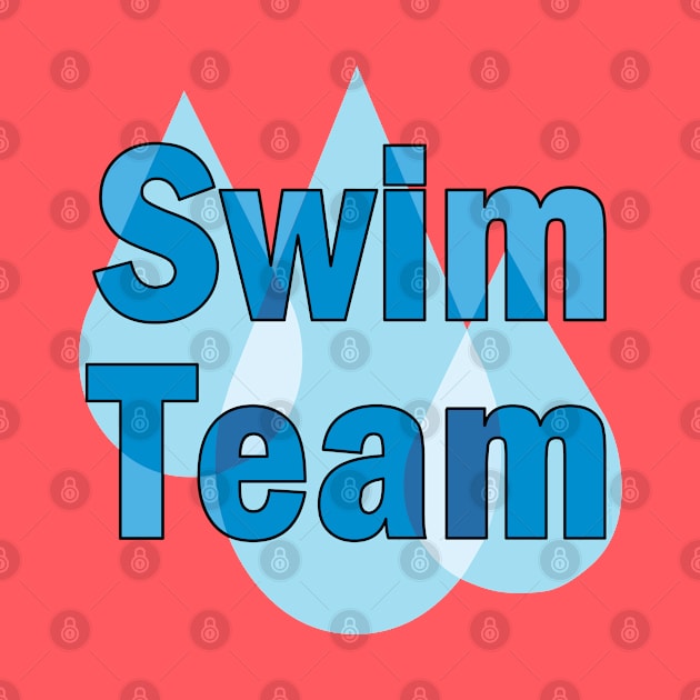 Swim Team Water Drops by Barthol Graphics