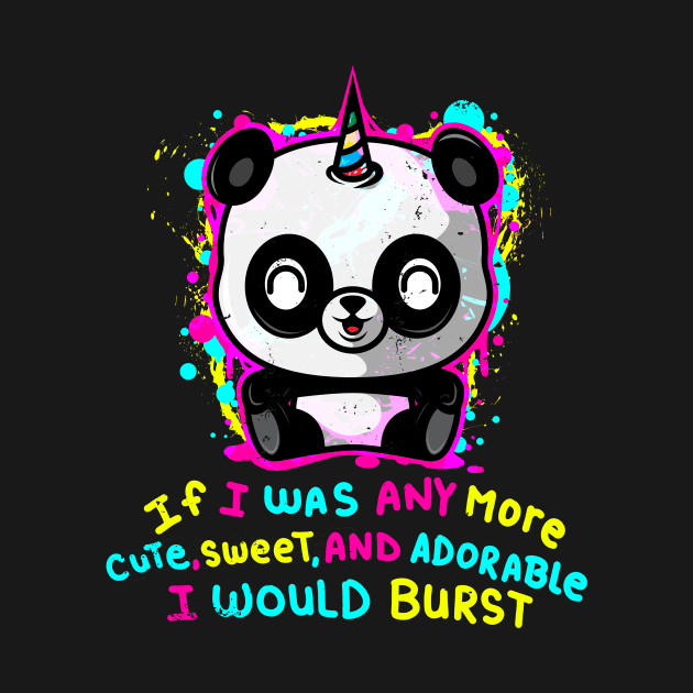 UNICORN PANDA DISTRESSED STYLE by SWIFTYSPADE