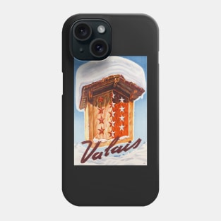 Valais, Switzerland, Ski Poster Phone Case