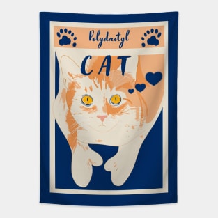 Polydactyl cat Tapestry