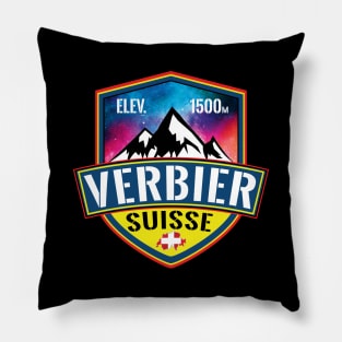 Skiing Verbier Switzerland Suisse Pillow