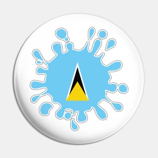 St Lucia Paint Splash Pin