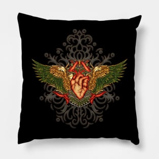 Heart with wings Pillow