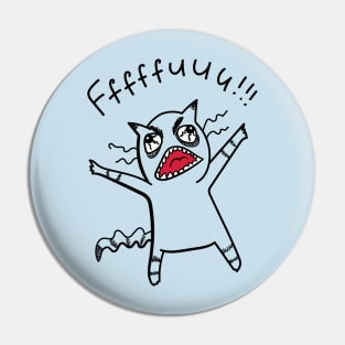 Fffuuu Rage Cat - light ($ for SilverCord-VR) Pin