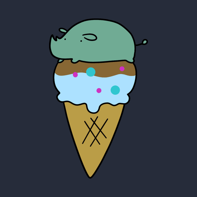 Rhino Icecream Cone by saradaboru