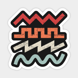 Retro Synth Waveforms Magnet