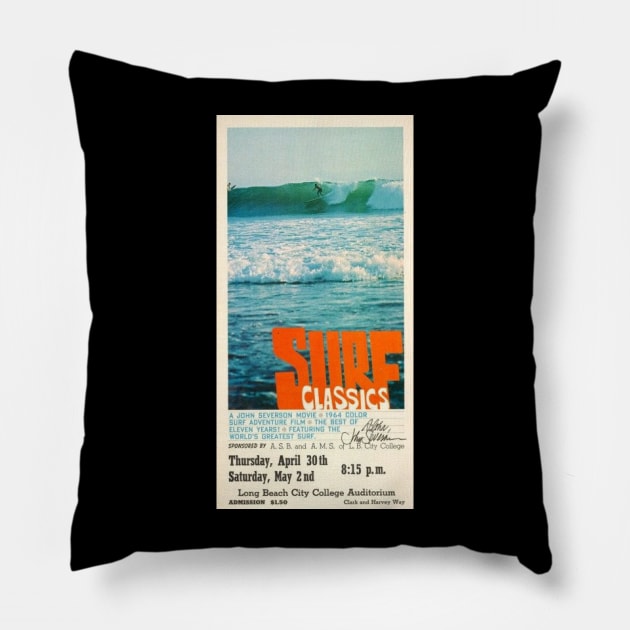 surf classic Pillow by PSYCH90