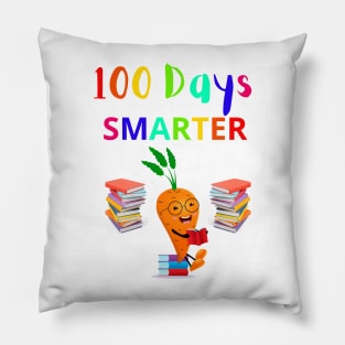 100 Days Smarter, Happy 100 Days Of School Pillow