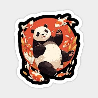 panda and koi Magnet