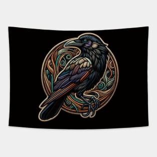 Crow Obsession Embroidered Patch Tapestry