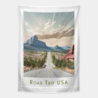 Vintage Retro Road Trip USA Nevada Poster Tapestry