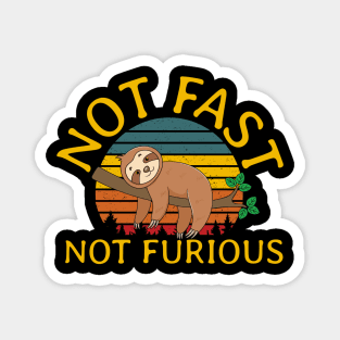 Not-fast-not-furious-sloth Magnet