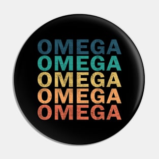 Omega Name T Shirt - Omega Vintage Retro Name Gift Item Tee Pin