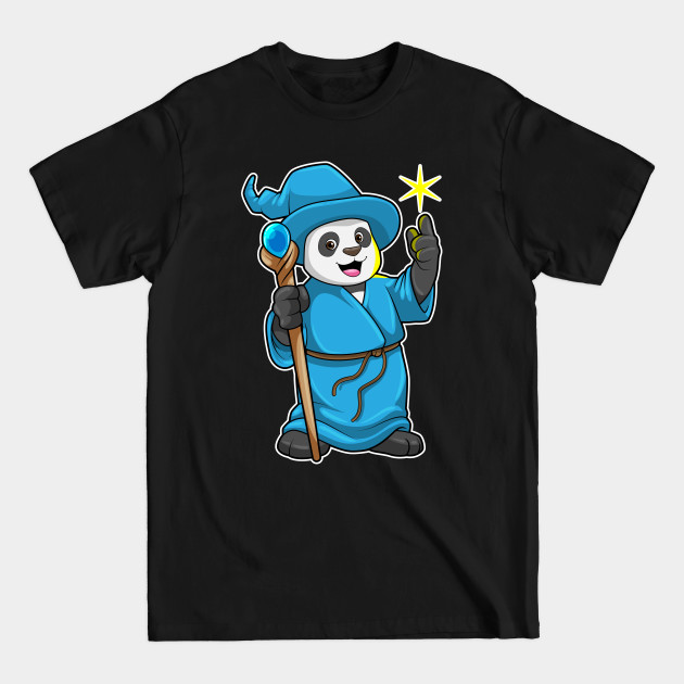 Discover Panda as Wizard with Magic wand - Panda Types - T-Shirt