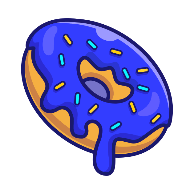 Tasty blue donut by Trendy Tshirts