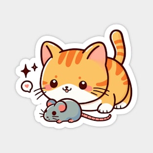 Cat And Mouse Magnet