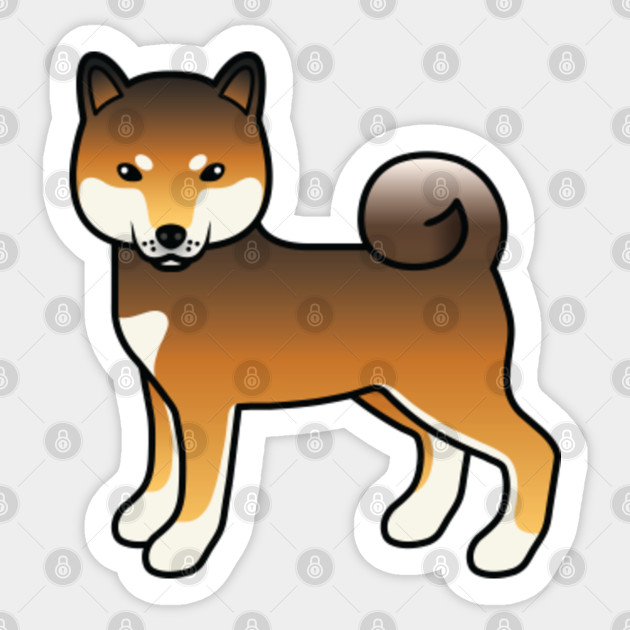 Red Sesame Shiba Inu Cute Cartoon Dog Illustration Shiba Inu