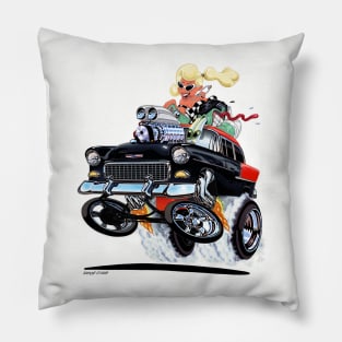 High FIVE'n Black -n- Red 1955 chevy Pillow