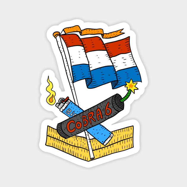 dutch fireworks fan. vuurwerk, cobra 6. Magnet by JJadx