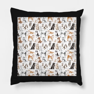 Cute hand-drawn pencil dog Pillow