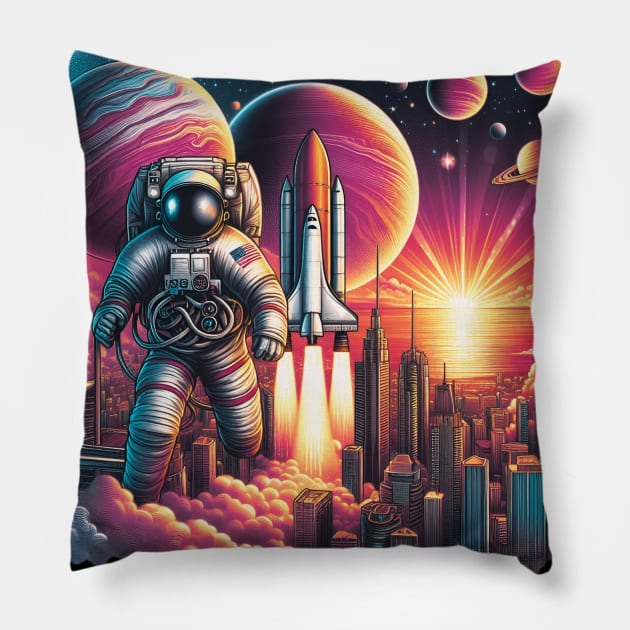 Astronauts Galore Pillow by Annabelhut