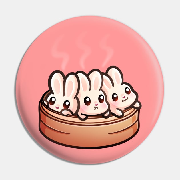 Steamed Buns - Steamer Basket Bunnies Pin by Sammy Doo