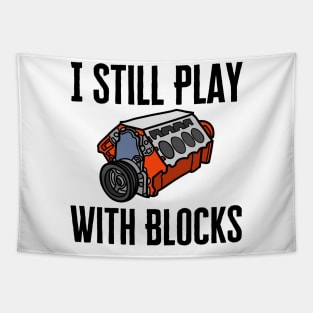 I Still Play With Blocks Tapestry