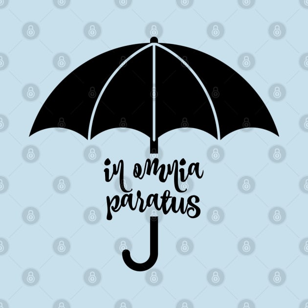 In Omnia Paratus Umbrella by Stars Hollow Mercantile