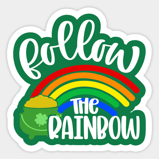 Rainbow & Pot Of Gold Sticker